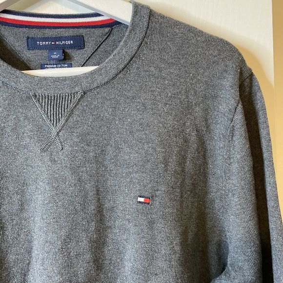 Tommy Hilfiger Cotton Gray Pullover Sweater - Picture 3 of 4